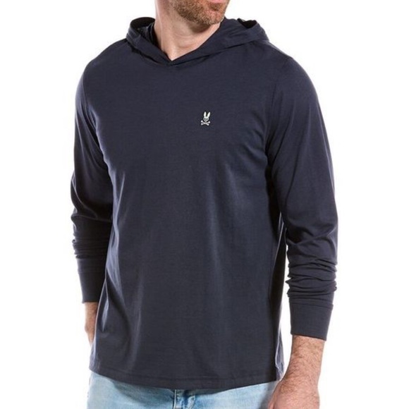 Psycho Bunny Other - Psycho Bunny Men’s Hooded Long Sleeve Shirt NWOT Black Size 3 / XS